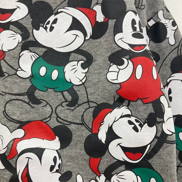 Disney Mickey Mouse Sweatshirt Women's XS Cropped Drawstring Gray - Picture 8 of 12